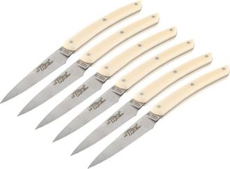 Laguiole Jean Dubost - Set di coltelli of (6 pezzi, acrilico), avorio