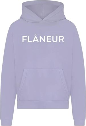 Flaneur Felpa con cappuccio e logo - Viola