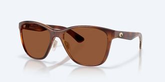 Costa Unisex Luna Nueva Polarized Sunglasses In Tortoise Copper