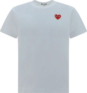 Comme Des Gar&ccedil;ons SS25 Heart Emblem T-Shirt White AX-T108-051-2