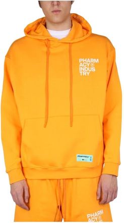 Pharmacy Industry Pharmacy Industry - Sweatshirt Met Logoprint - Heren - Sweatshirts & Hoodies - Oranje - Maat: S