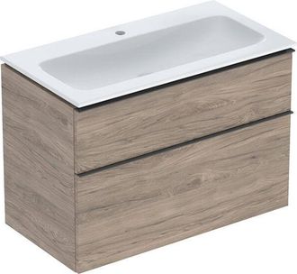 Keramag Keramag - Geberit Icon Set Mueble Lavabo Con Mueble Bajo Lavabo, 2 Cajones