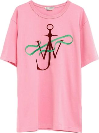J.W.Anderson T-shirt met borduurwerk - Roze