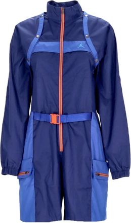 Nike Jordan Blauwe Utility Jumpsuit met Afneembaar Vest - Dames - Trainingspakken - Blauw - XS - Polyester - Fitness