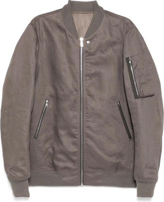 Rick Owens Classic flight jacket - men - Linen/Flax - 52 - Grey