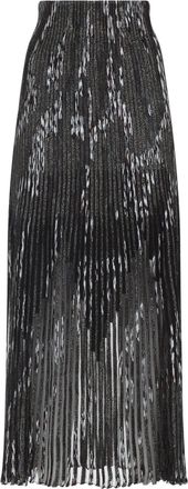 Missoni Brown And Black Viscose Long Skirt-Donna