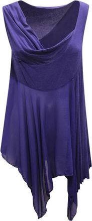 Patrizia Pepe Mouwloze Viscose Angora Elastaan Top - Dames - Tops zonder mouwen - Paars - M - Tops