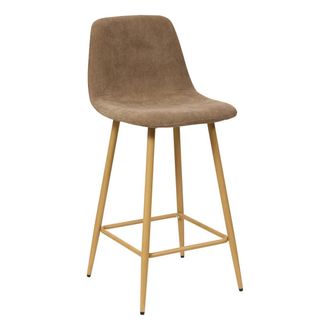 Atmosphera Roka Silla De Bar De Tela Beige Oscuro L42xd48xh93 Cm - Atmosphera Cr&eacute;ateur DInt&eacute;rieur