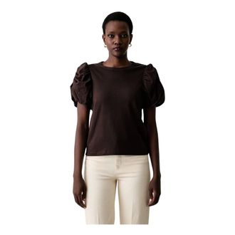 Rotate Rotate Birger Christensen, Dames, Blouses & Shirts, Bruin, Maat: L Katoen