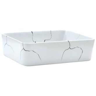 Berkfield Home Countertop Basin White Rectangular 46x35.5x13 cm Ceramic