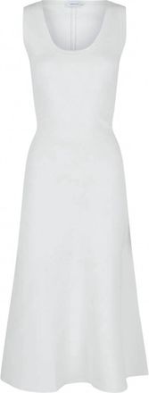 Ferragamo Womens Sleeveless A-Line Dress In White