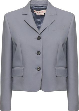Marni Klassieke Revers Blazer - Dames - Blazers - Blauw - 2XS - Jassen