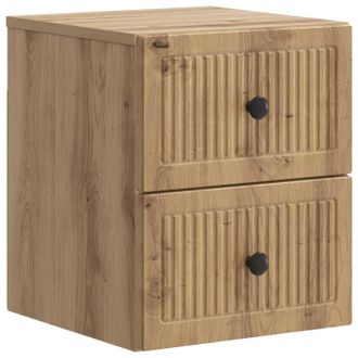vidaXL Mesita De Noche De Pared Roble Artesanal 33 X 34,5 X 40 Cm Vidaxl