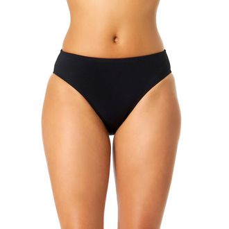 Anne Cole Womens Live In Color Solid Clean Midrise Swim Bottom in Black at Nordstrom, Size X-Small