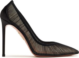 Aquazzura 105 mm pumps met mesh - Zwart
