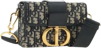 Dior Pre-owned Vintage Trotter Canvas Shoulder Bag - Dames - Vintage Schoudertas - Blauw - ONE Size - Leer - Vintage