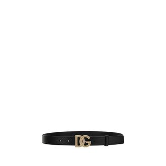 Dolce & Gabbana Womens Black Calf Leather Bos Taurus Regular Belt