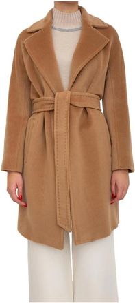 Max Mara Dames, Mantels, Bruin, Maat: XS Wol