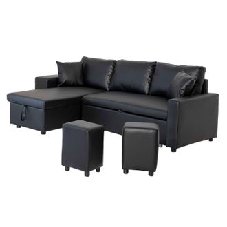 Happy Garden Happy Garden - Sof&aacute; Convertible Tony 3 Plazas Negro