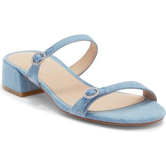 Stuart Weitzman Ginger Slide Sandal in Mid Blue at Nordstrom Rack, Size 10.5