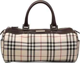 Burberry Pre-owned Burberry House Check Canvas Barrel Handbag Ladies 4BM85TSB22ENUIY6