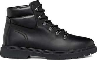 Geox lace-up leather boots - men - Rubber/Fabric/Calf Leather/Polyurethane - 45 - Black