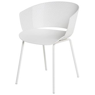 Koketto Home Silla de polipropileno con asiento curvo color blanco