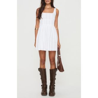 Princess Polly Lorinda Minidress in White at Nordstrom Rack, Size 2
