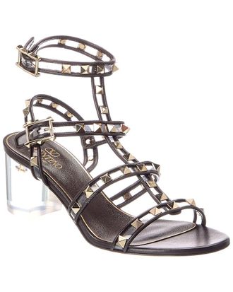 Valentino Rockstud Caged Leather Sandal