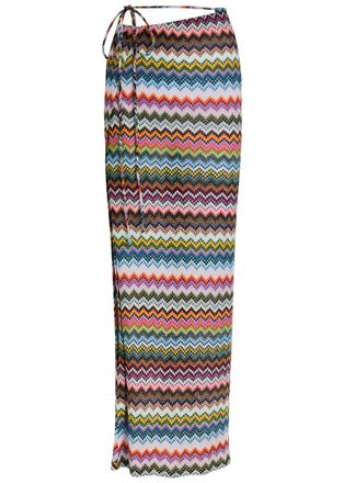 Missoni Zigzag Metallic-knit Cover-up Midi Skirt - Multicoloured - L (UK14 / L)