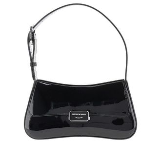 Emporio Armani Patent faux leather shoulder bag Woman One Size