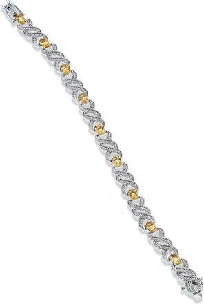 Savvy Cie Jewels Diamond & Citrine Bracelet in Yellow/Silver at Nordstrom Rack