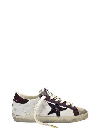 Golden Goose Super Star Wildleder-Nappa-Obermaterial an Zehen und Fersen mit aufgedrucktem Kokosnuss-Stern