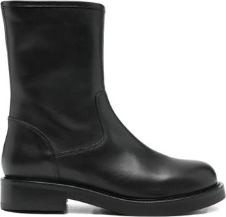 Julie Dee leather ankle boots - women - Calf Leather/Leather/Rubber - 39 - Black