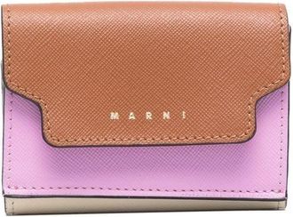 Marni colour-block tri-fold wallet - women - Bovine Leather (top grain) - One Size - Pink