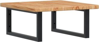 vidaXL Estante De Lavabo De Pared De Acero Y Madera Maciza De Roble Vidaxl