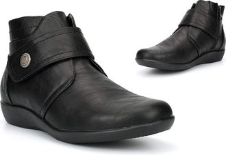 Generic Womens Wide Fit Boots Ladies Wide Fit Boots Ladies Ankle Boots Womens Ankle Boots Womens Boots Ladies Boots Extra Wide Boots Black Boots Touch Fasteni