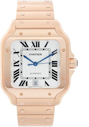 Cartier Pre-owned Cartier Santos De Cartier Silver Dial Mens Watch WGSA0007