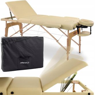 OEM Cama De Masaje Plegable De 3 Segtos Con Funda De Espuma Bianca De 5 Cm Habys