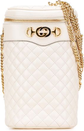 Gucci Pre-owned Womens Ophidia Bucket Bag - Ivory Leather - One Size