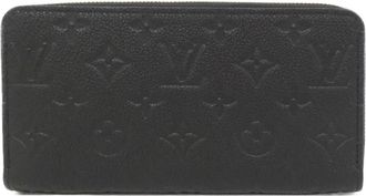 Louis Vuitton Monogram Empreinte Black Leather Long Wallet (Bi-Fold) (Pre-Owned)