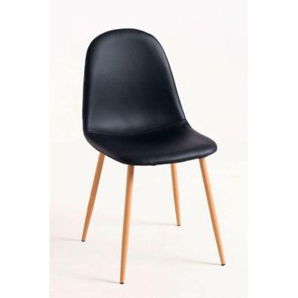 Regalos Miguel Sillas Comedor - Silla Teok Polipiel - Negro