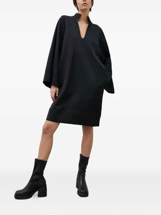 By Malene Birger V-neck mini dress - women - Wool/Viscose/Elastane - 34 - Black