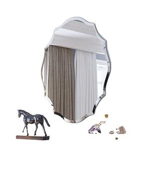 OEM Espejo De Pared, Dise&ntilde;o Asim&eacute;trico, Reflejo De Alta Nitidez, Color Plata, 63,5 X 81 Cm (25 X 32 Pulgadas)
