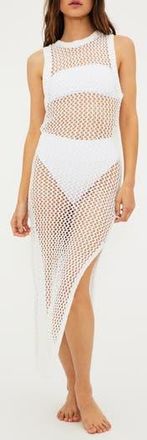 Beach Riot Holly Sheer Open Knit Cover-Up Dress in White at Nordstrom Rack, Size X-Large