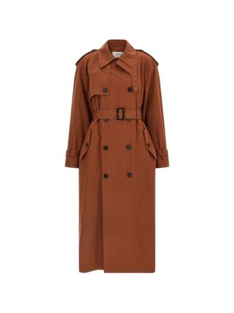 Saint Laurent Trenchcoat aus Baumwolle und Seide