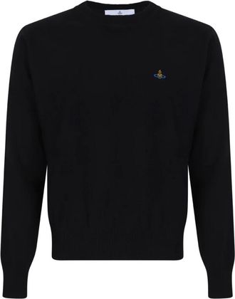 Vivienne Westwood Wool Sweater - Heren - Ronde hals truien - Zwart - M - Wol - Truien & Vesten
