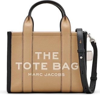 Marc Jacobs The Colorblock Small Tote Bag Cross Body Womens Handbags Camel, Leather