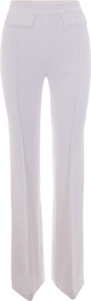 Elisabetta Franchi White Regular Flat Front Pants