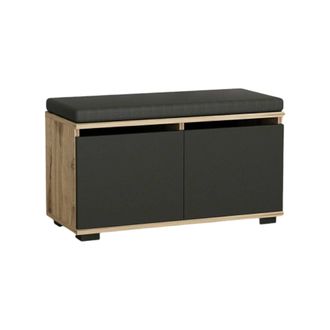 Dmora Zapatero Delphin, Almac&eacute;n Para 8 Pares, Un Estante, 2 Puertas, 80x35x42h Cm Nogal Marr&oacute;n